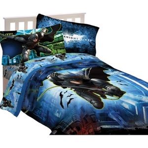 Batman DC twin/full bedding set comforter sheets and 2 pillow shams reversible